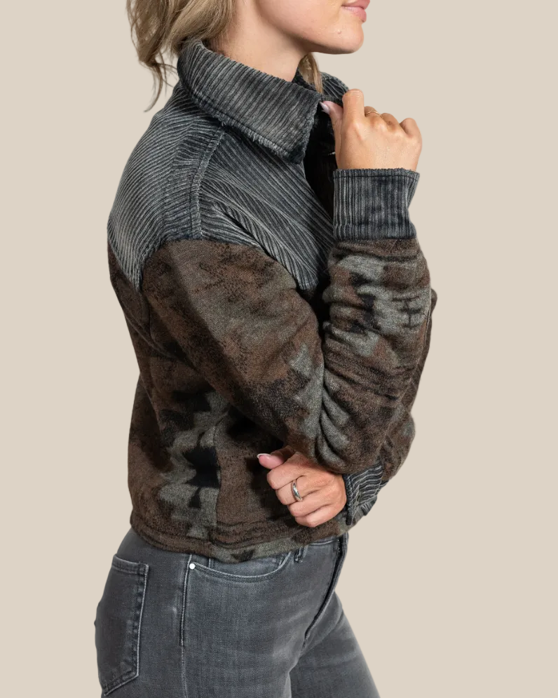 Kaiah Anthracite heritage jacket — back view
