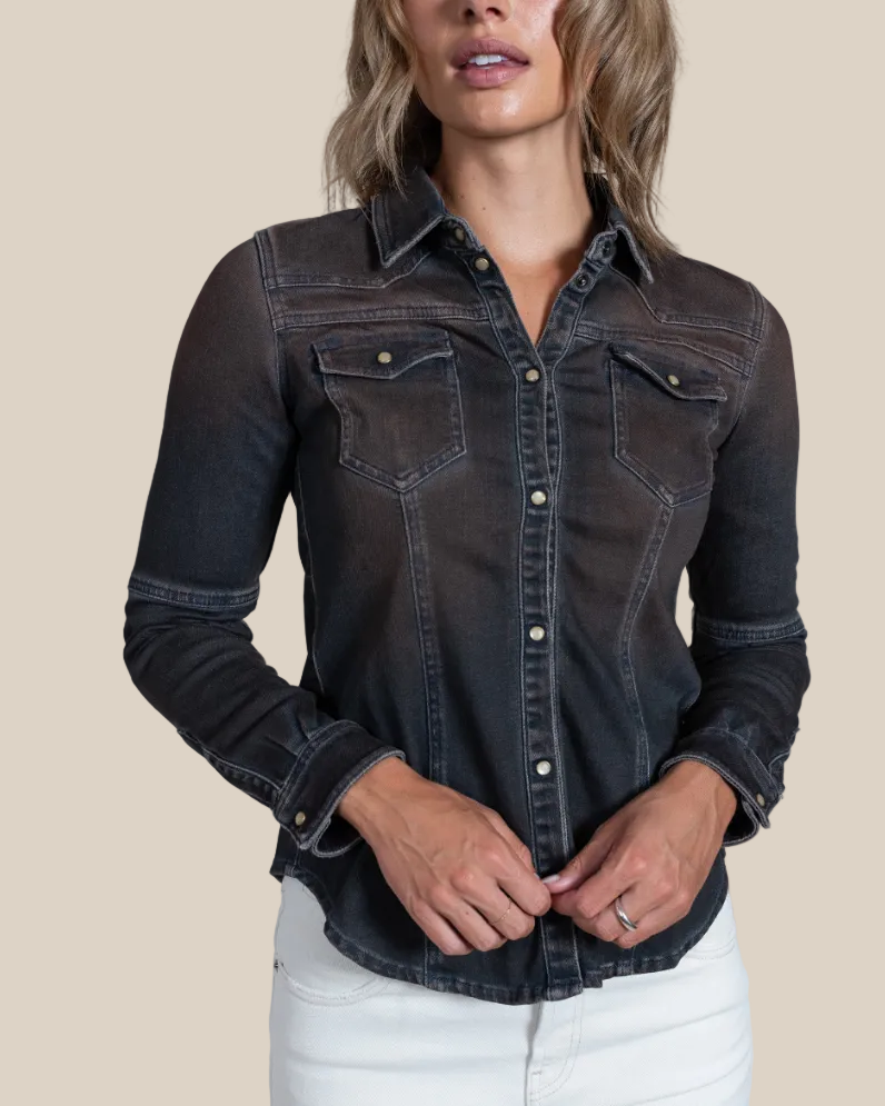 Women's Beth Selvage Denim Shirt – Italian Luxury Western Style