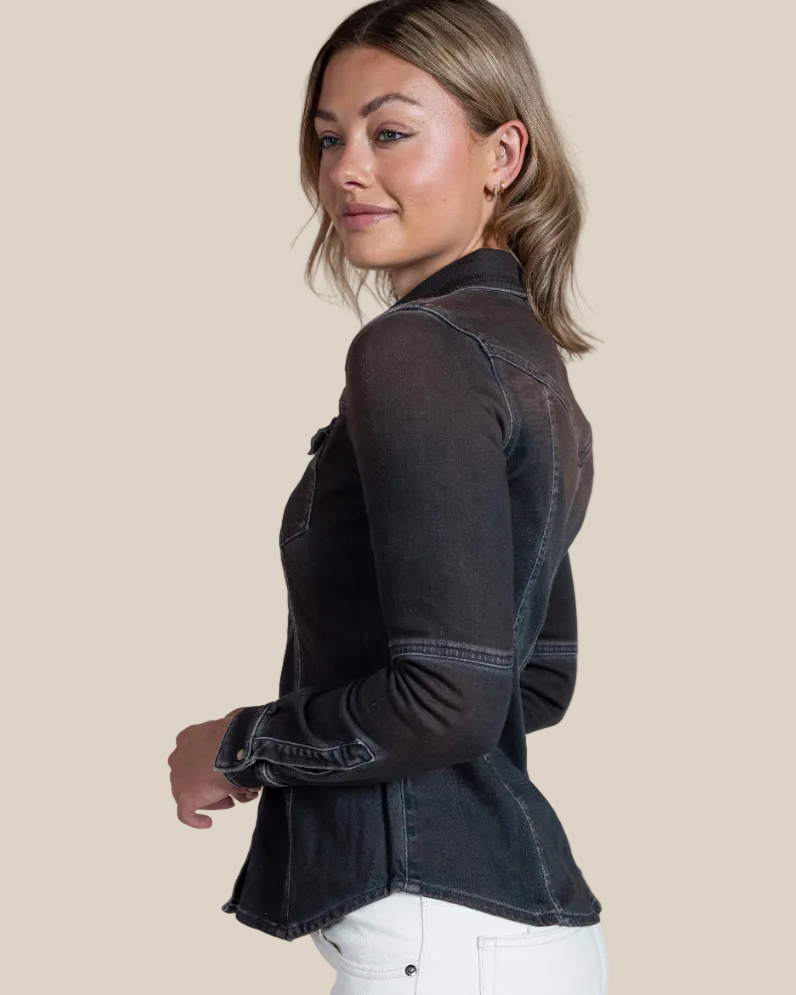 Beth Selvage Denim Shirt - Hyde Luxury Apparel