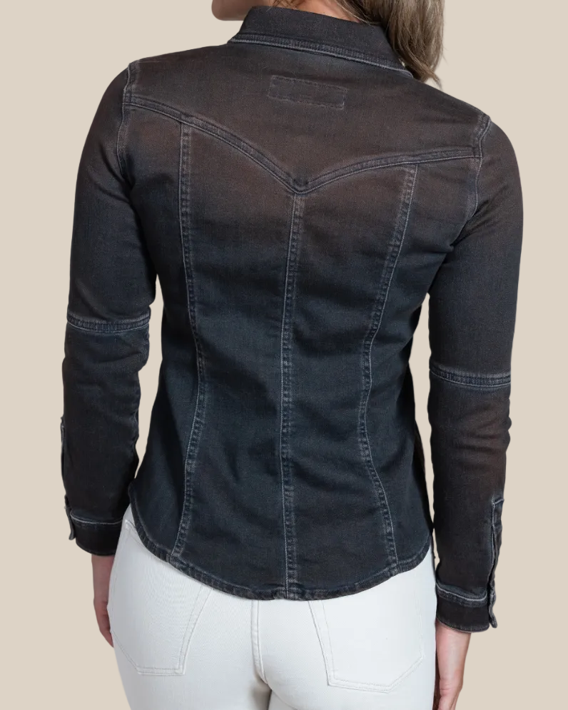 Beth Selvage Denim Shirt - Hyde Luxury Apparel