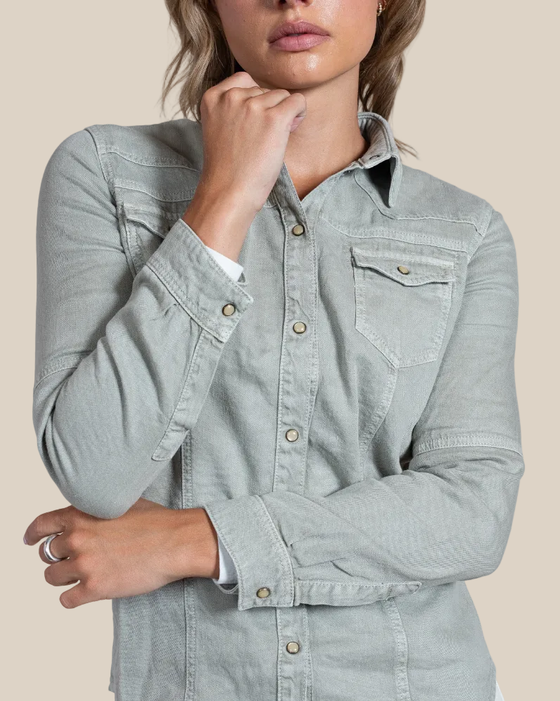 Sarah Western Snap Shirt - Hyde Luxury Apparel