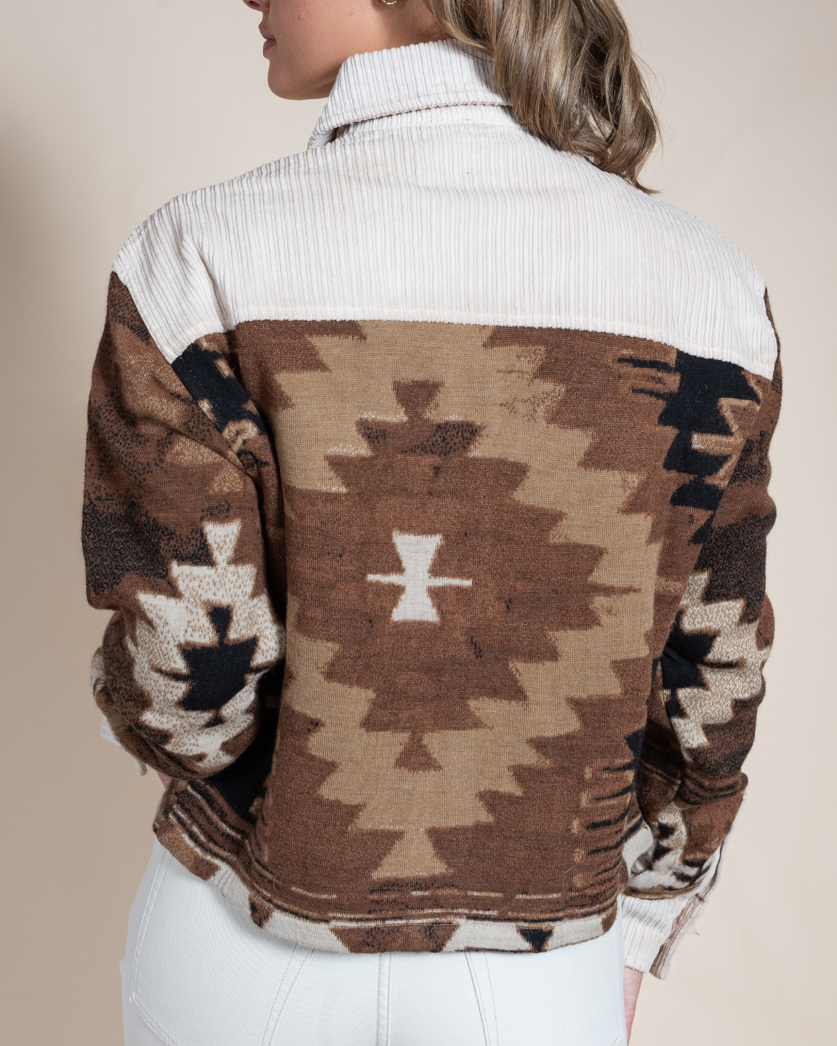 Kaiah Western Shirt Jacket | Italian Wool & Corduroy - Hyde Luxury Apparel