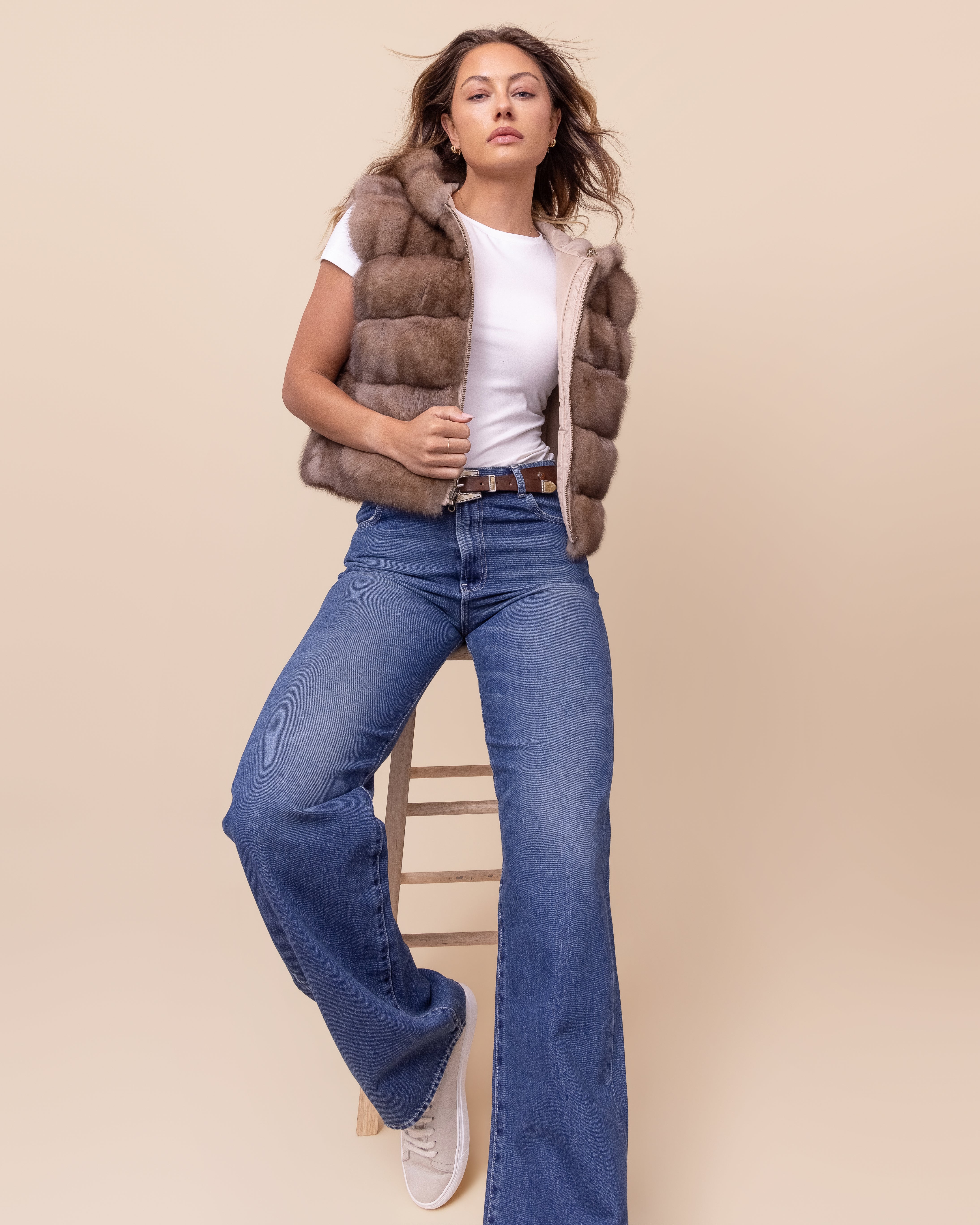 HYDE Inverno Gilet — Reversible Russian Sable Fur Vest | Women's Luxury Investment Fur Vest