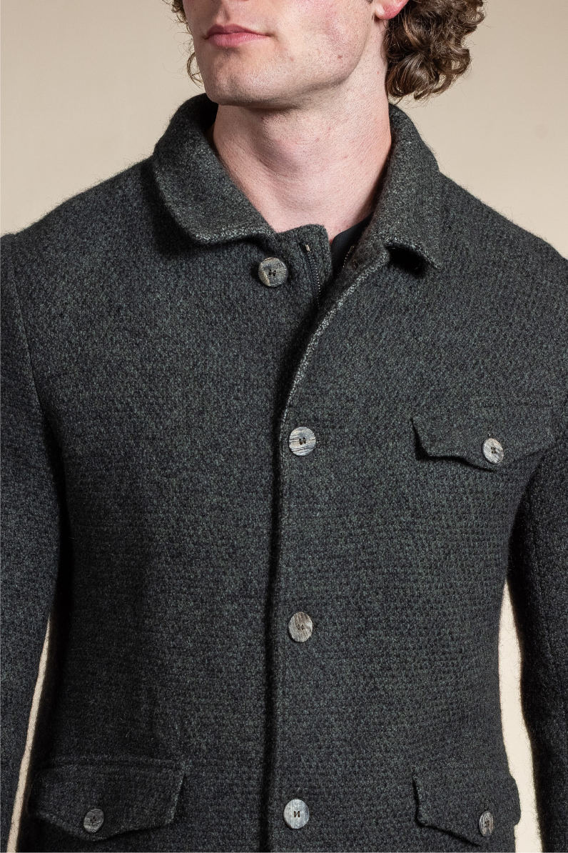 Mohair Wool Men's Coat - Hyde Luxury Apparel