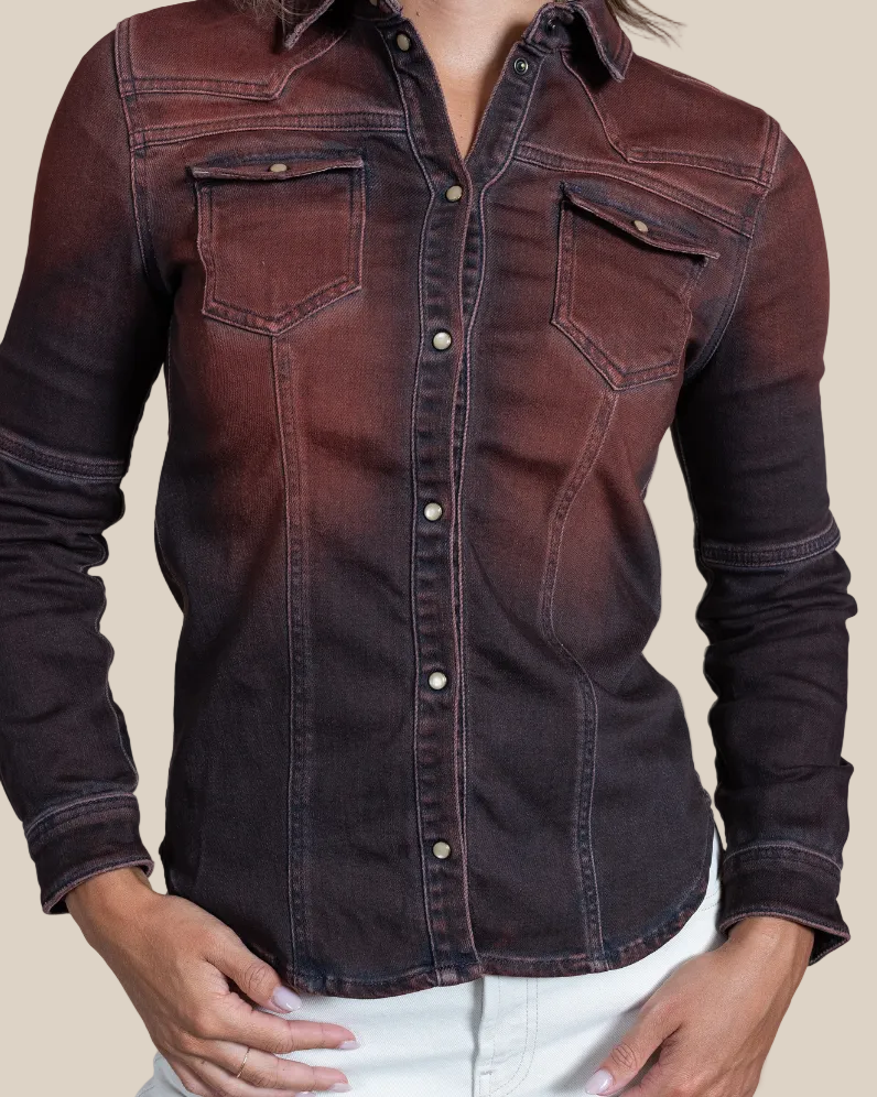 Beth Selvage Denim Shirt - Hyde Luxury Apparel