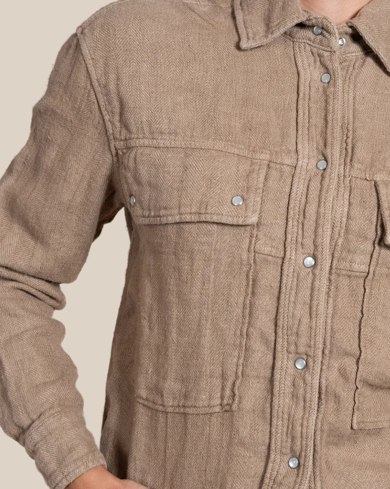 Women's Avison 100% Linen Luxury Jacket – Lightweight Italian Summer Layer