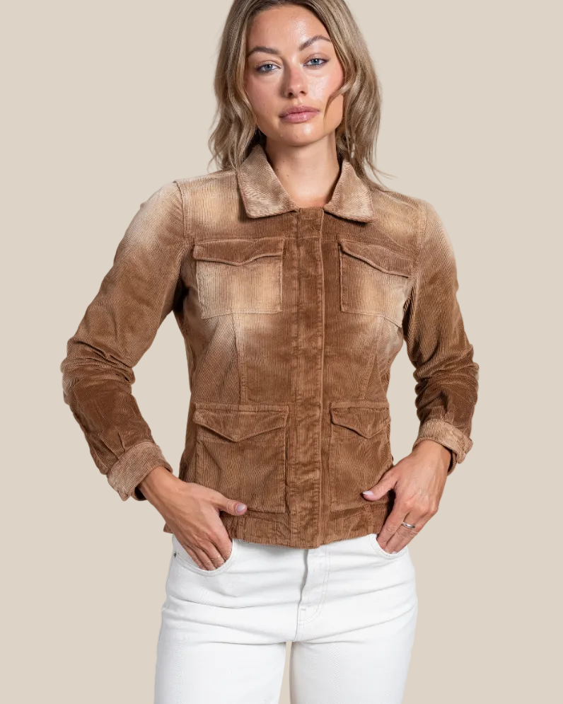 Women's Beale Corduroy Stretch Jacket – Italian Western Style Luxury Layer