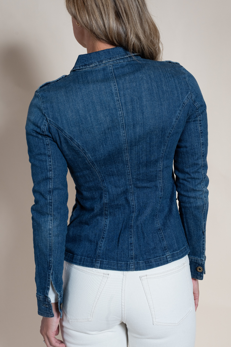 Clelia Cotton Denim Jacket - Hyde Luxury Apparel