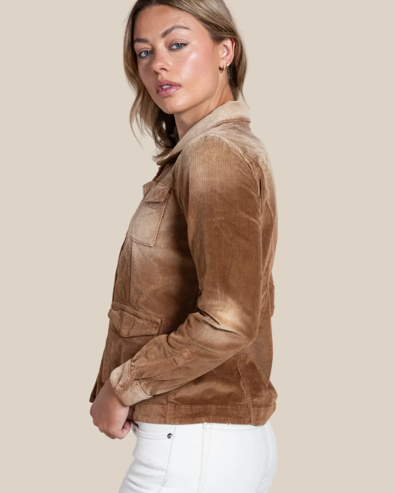 Women's Beale Corduroy Stretch Jacket – Italian Western Style Luxury Layer