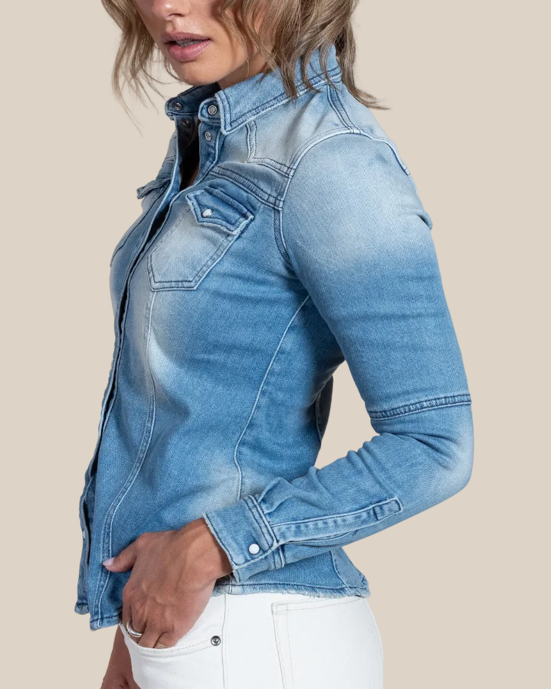 Women's Beth Selvage Denim Shirt – Italian Luxury Western Style