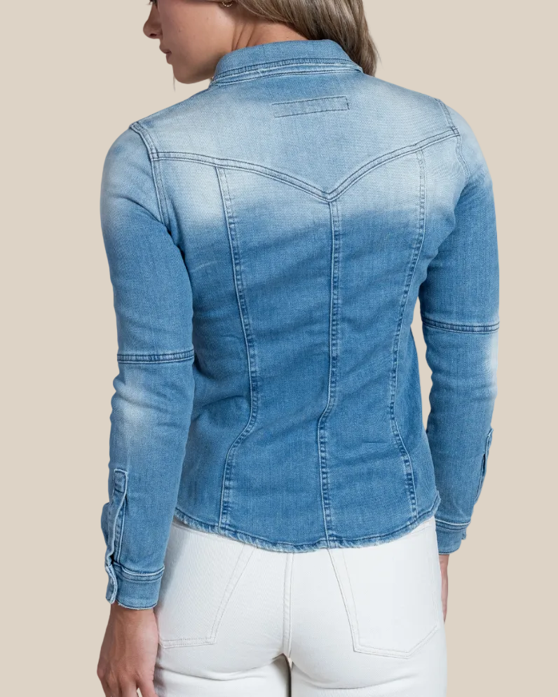 Beth Selvage Denim Shirt - Hyde Luxury Apparel
