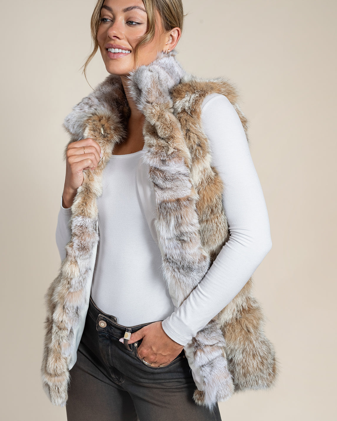 Women’s Lynx Fur Vest – Statement Luxury Winter Layer | Hyde Luxury Apparel