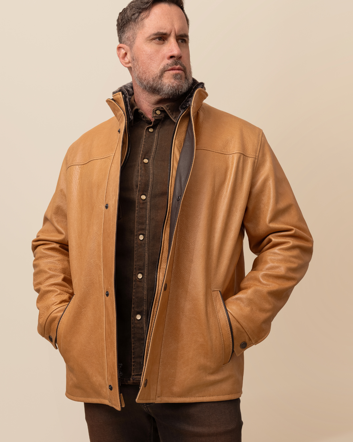 Canyon Shearling Lamb Leather Jacket | HYDE USA