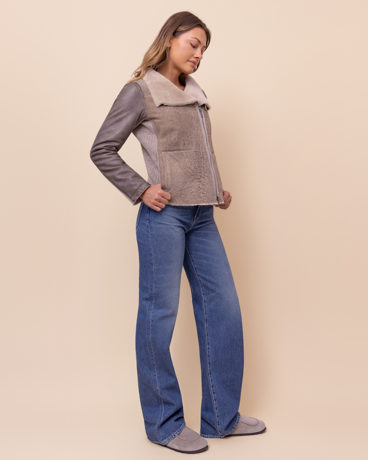styled look with denim and boots