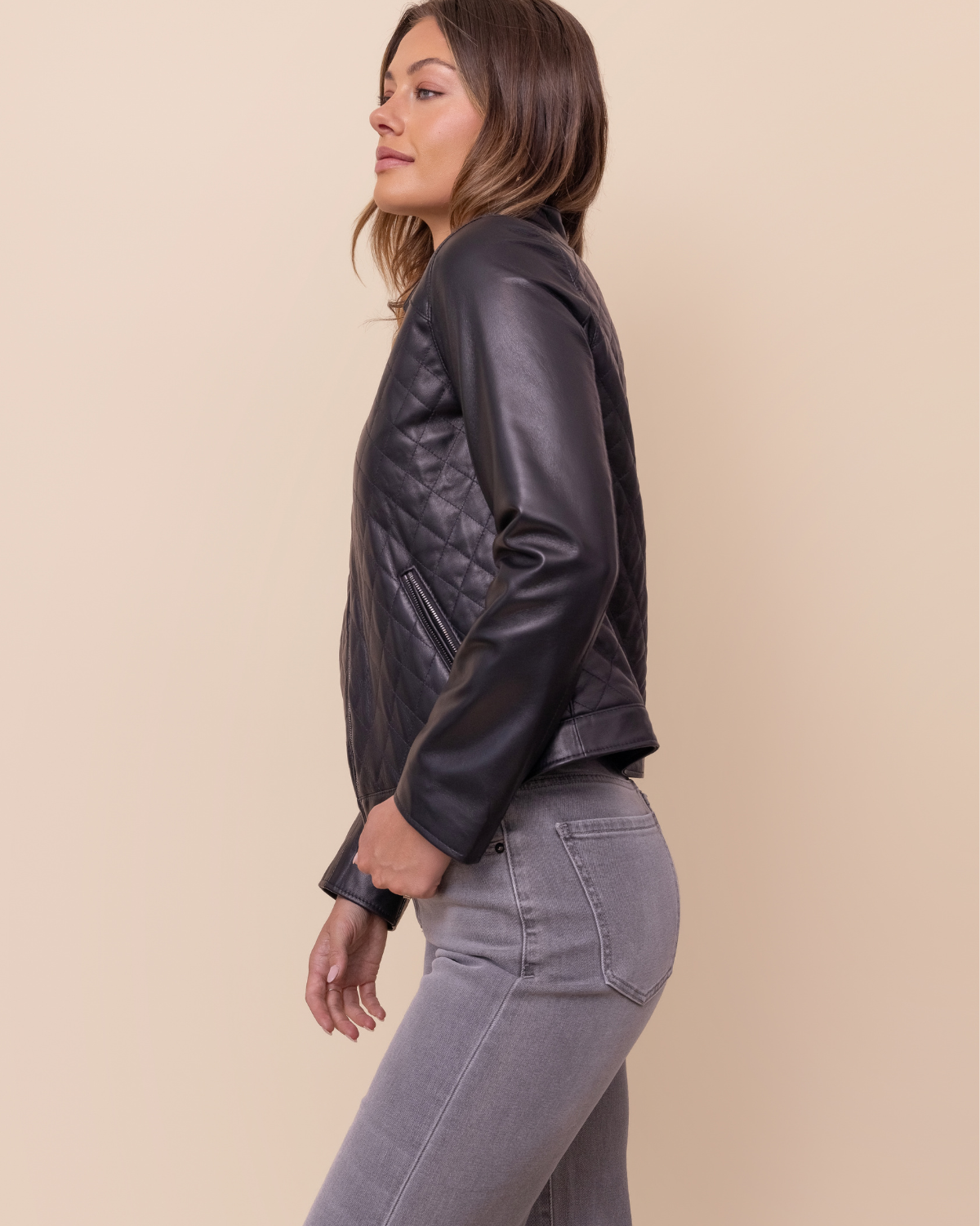 CLAUD Martina Wide-Leg Denim in Stone Grey