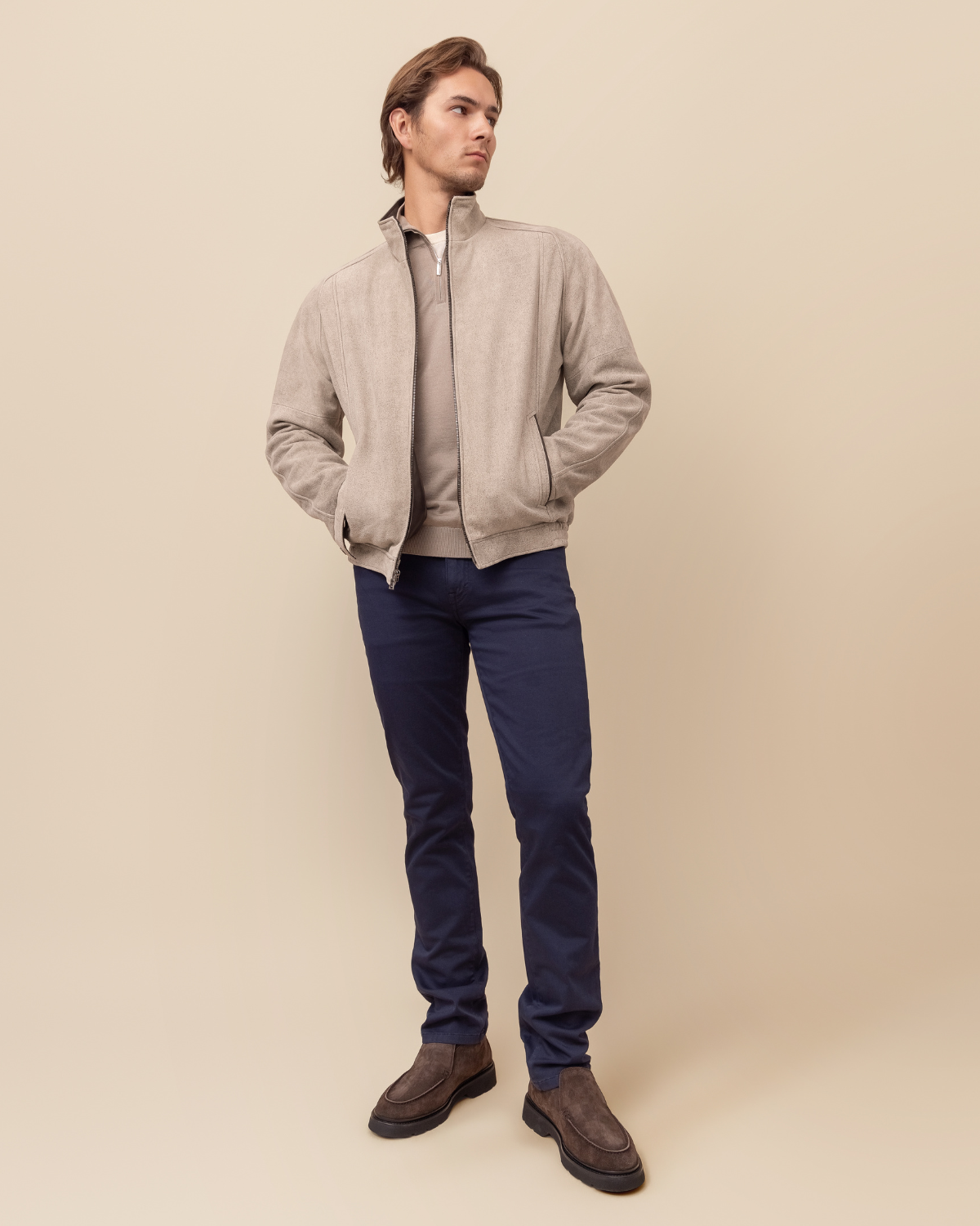 HYDE Valen Diego Rustic Lambskin Leather Jacket — full front view, 100% lambskin leather, handcrafted in the USA