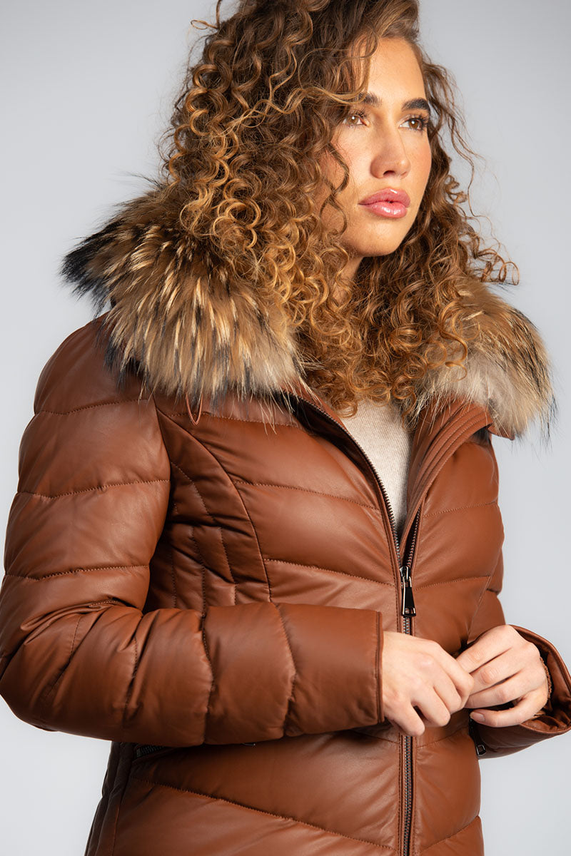 Ruggine Italian Nappa Lamb Down Jacket 283431