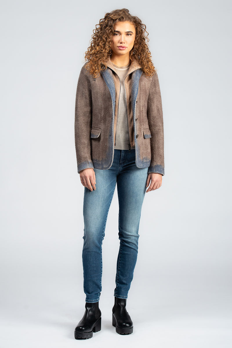 Knitted Angora Mohair Coat