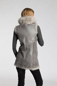Women's Toscana Suede Reversible Shearling Vest