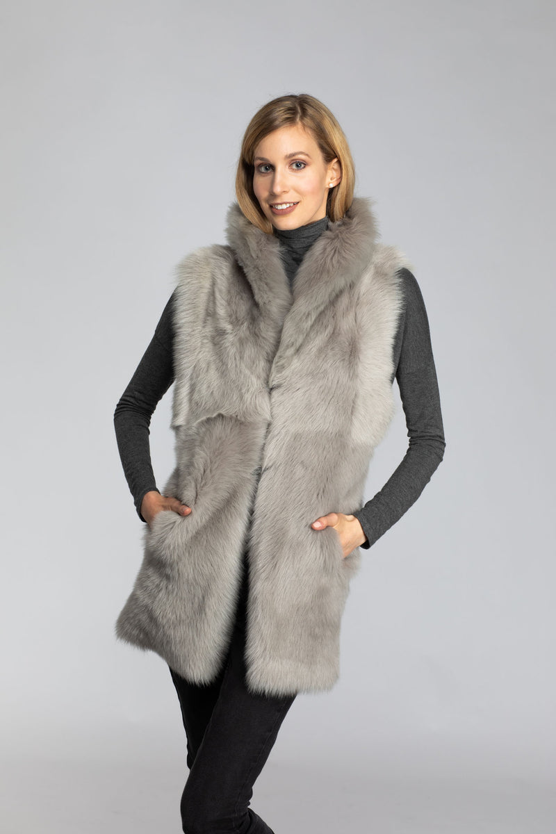 Women's Toscana Suede Reversible Shearling Vest