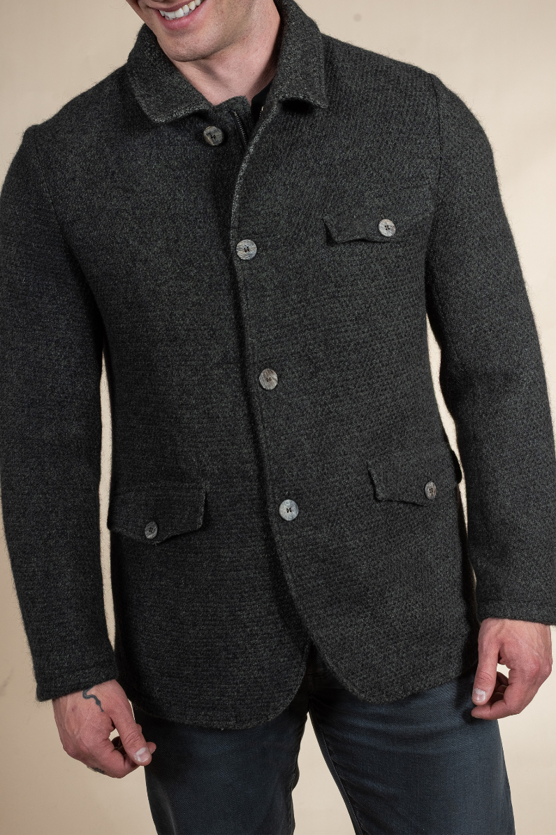 Mohair Wool Men's Coat - Hyde Luxury Apparel