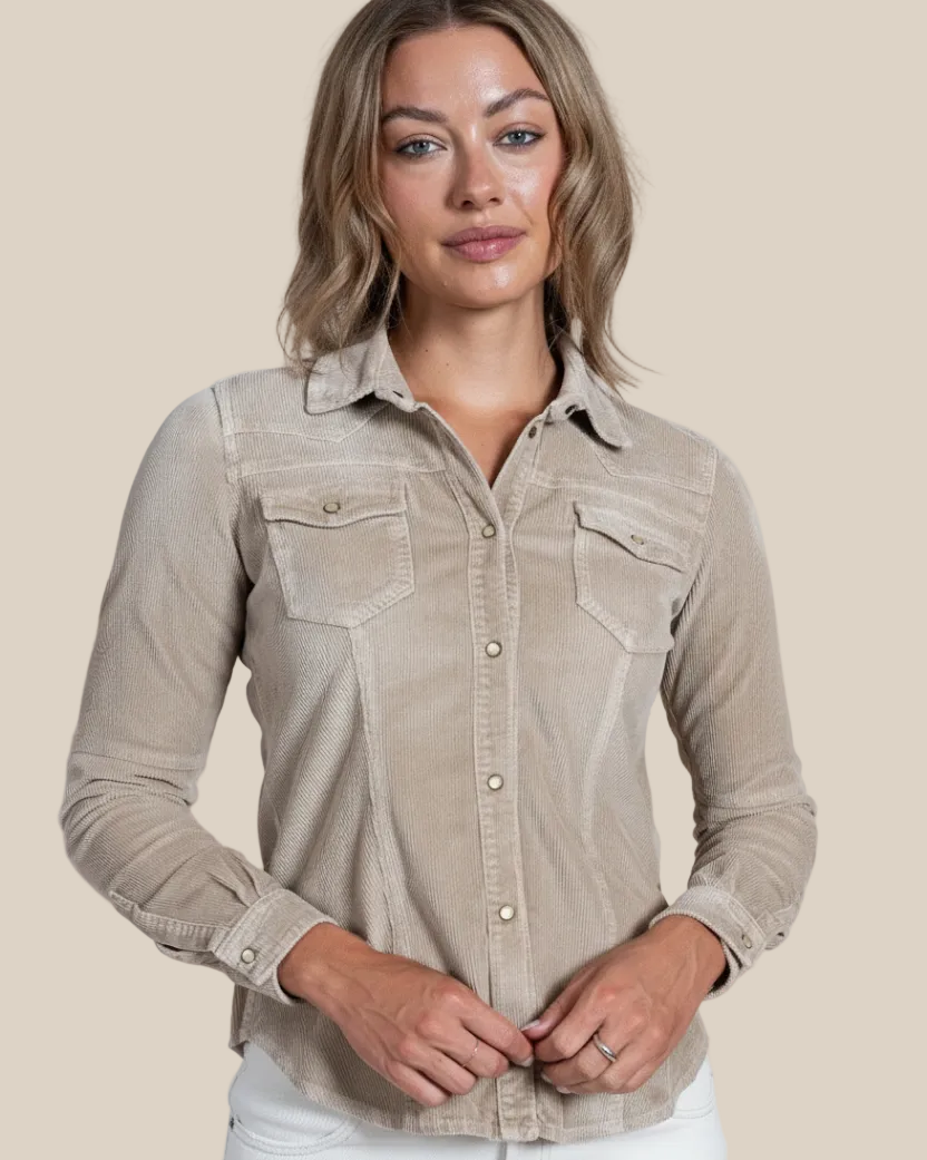 Italian Western Shirt | Luxury Selvaged Corduroy Style - Hyde Luxury Apparel