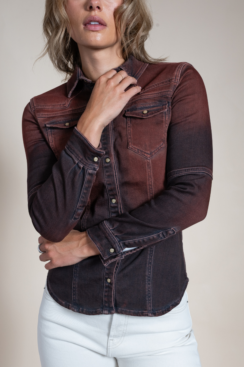 Women's Beth Selvage Denim Shirt – Italian Luxury Western Style