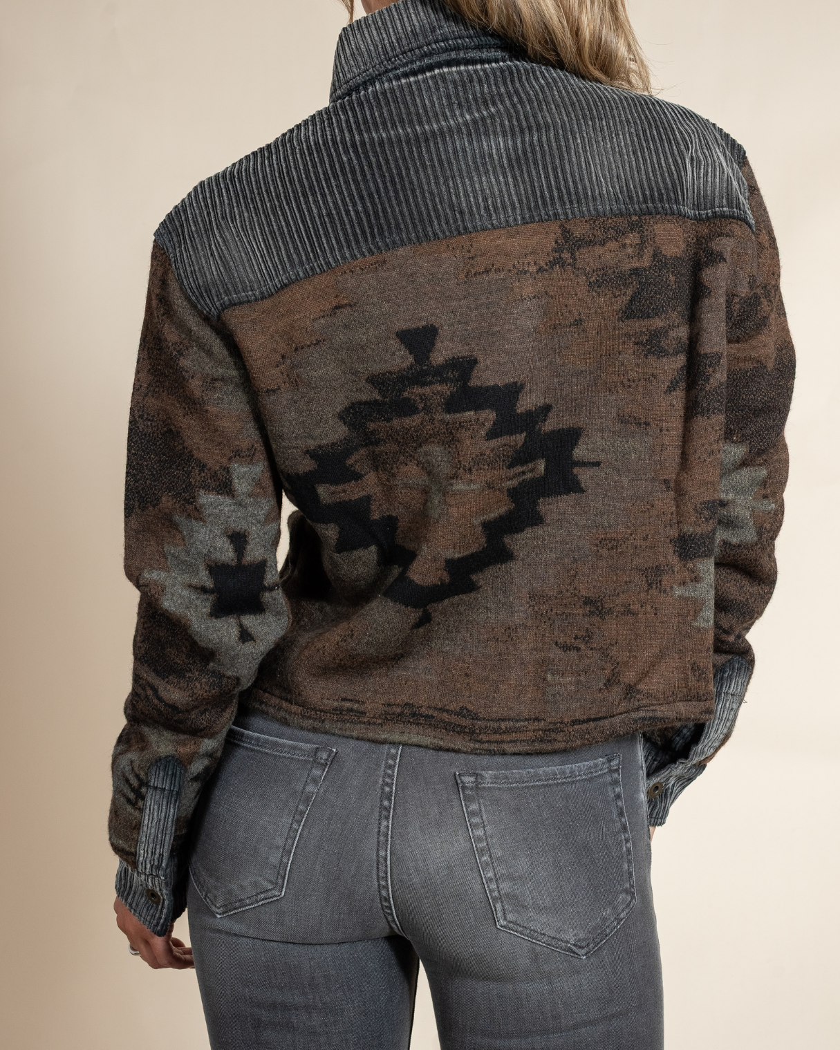 Kaiah Western Shirt Jacket | Italian Wool & Corduroy - Hyde Luxury Apparel