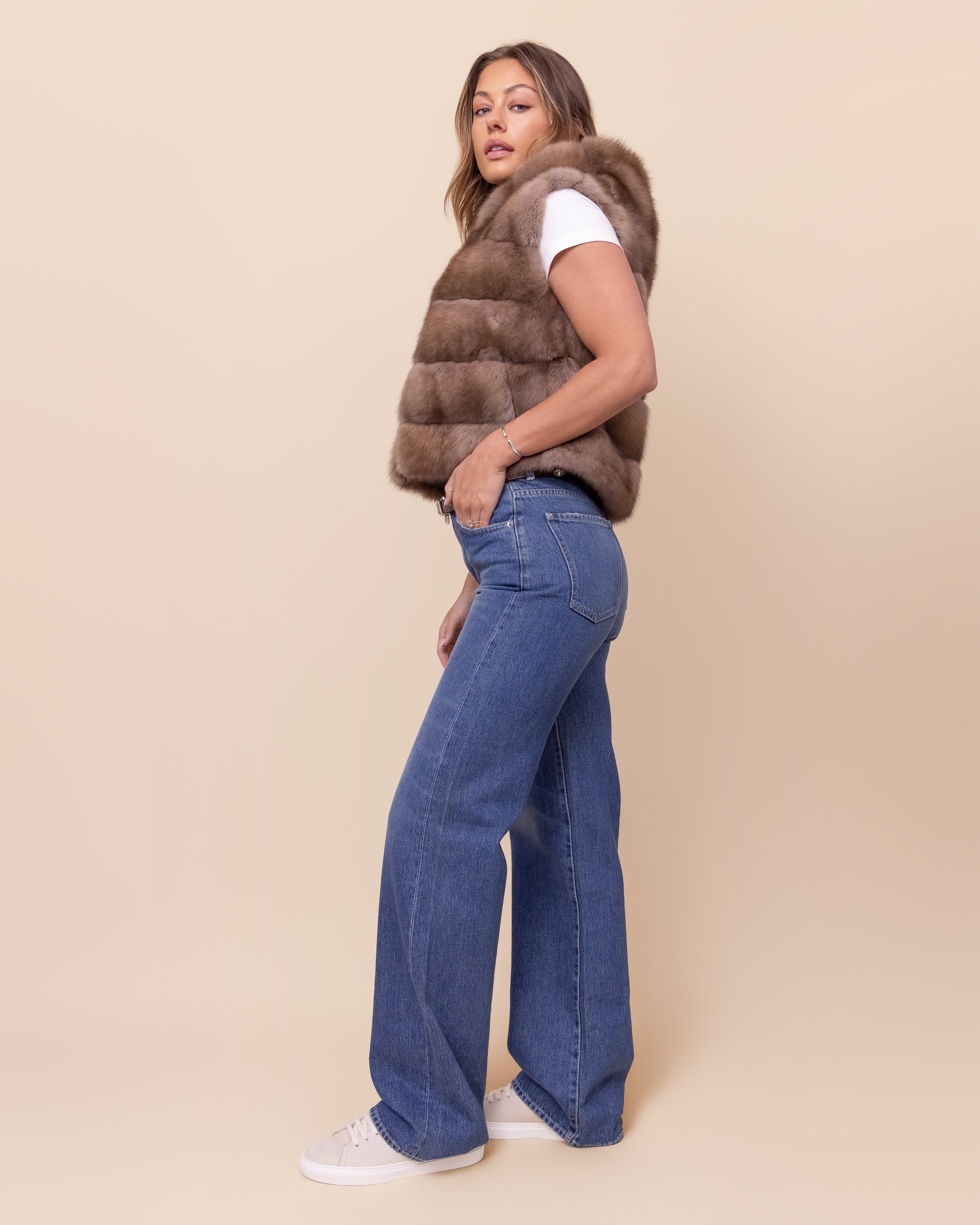 HYDE Inverno Gilet — Reversible Russian Sable Fur Vest | Women's Luxury Investment Fur Vest