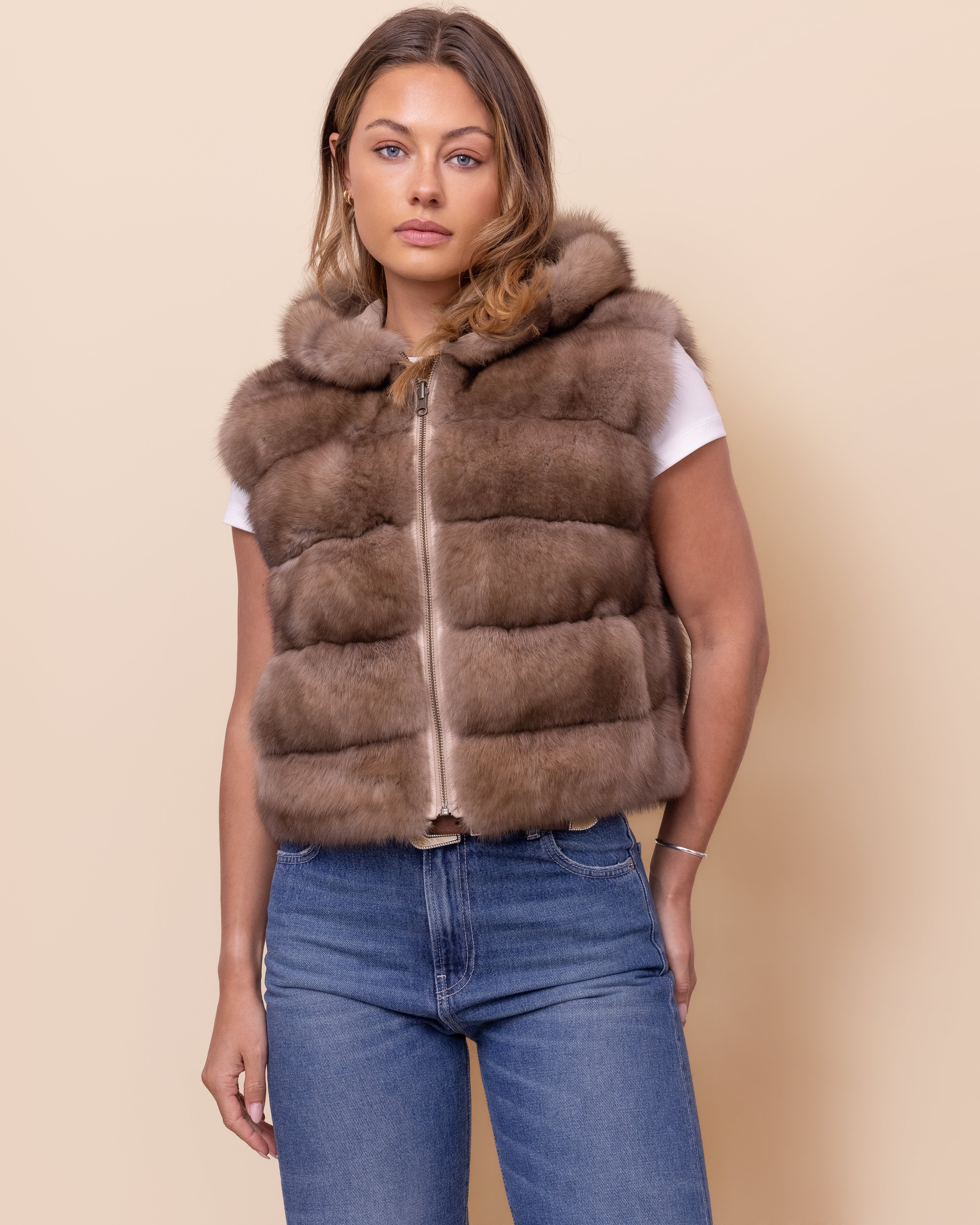 HYDE Inverno Gilet — Reversible Russian Sable Fur Vest | Women's Luxury Investment Fur Vest