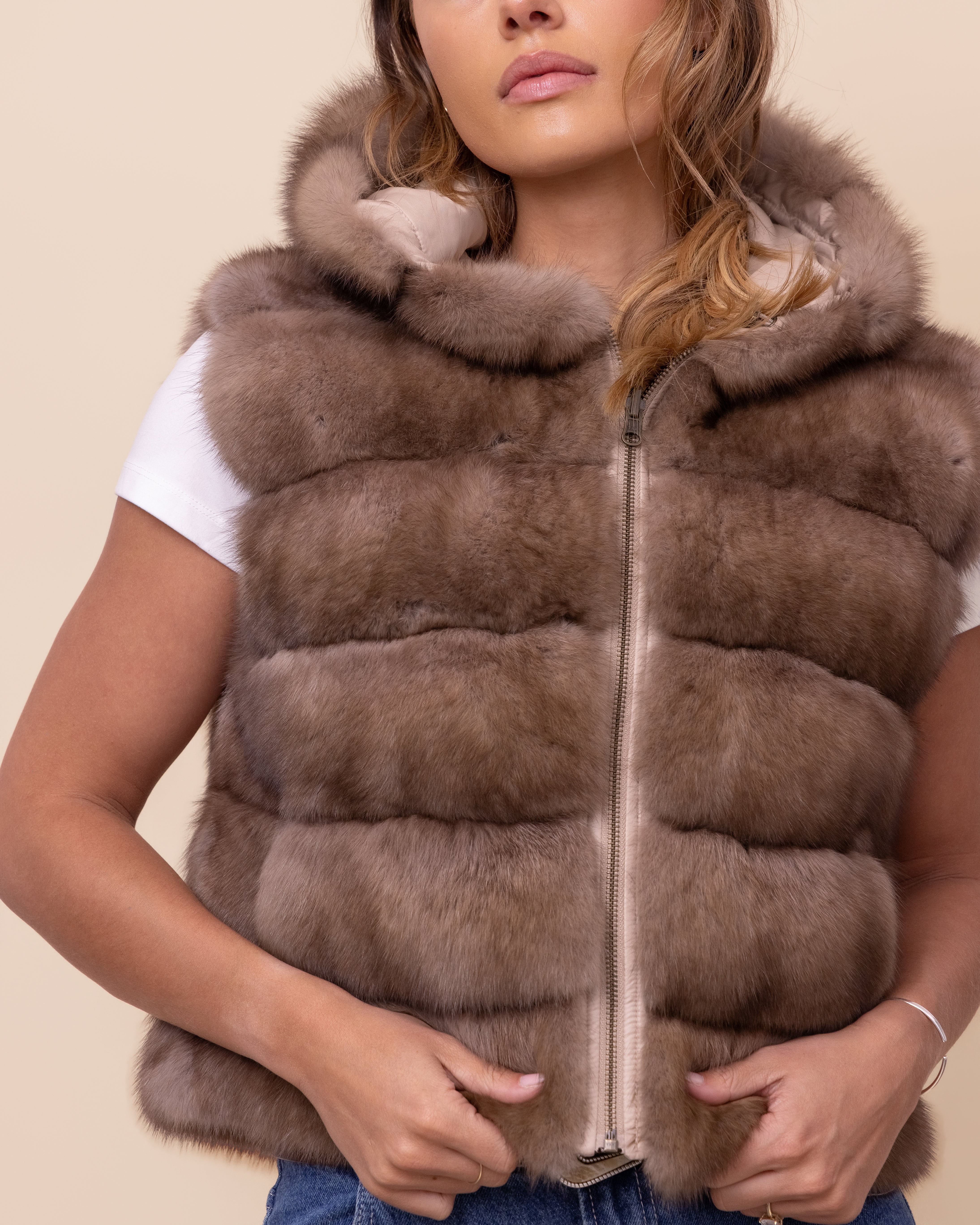 HYDE Inverno Gilet — Reversible Russian Sable Fur Vest | Women's Luxury Investment Fur Vest