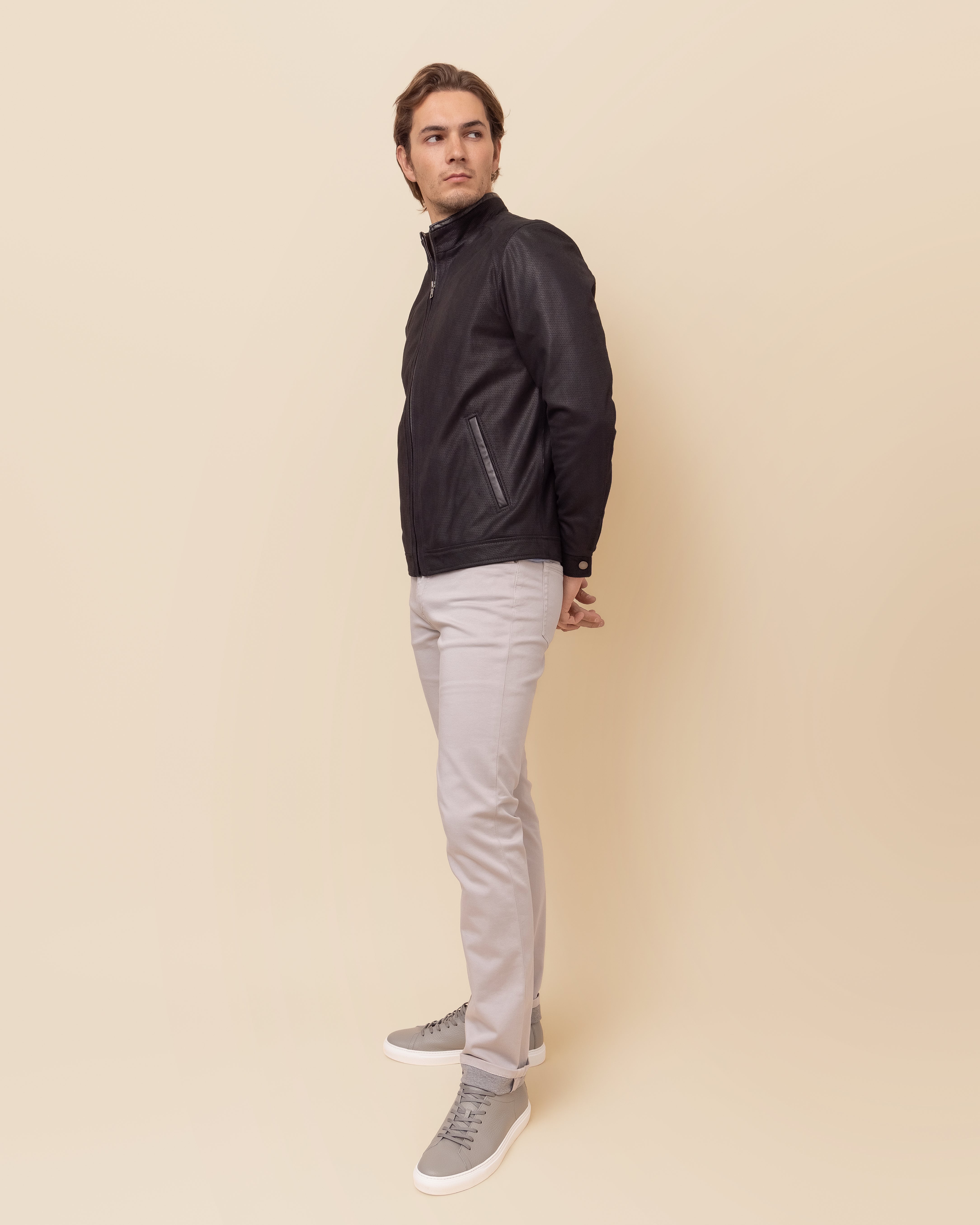 Obsidian Noir Lamb Leather Jacket | HYDE USA