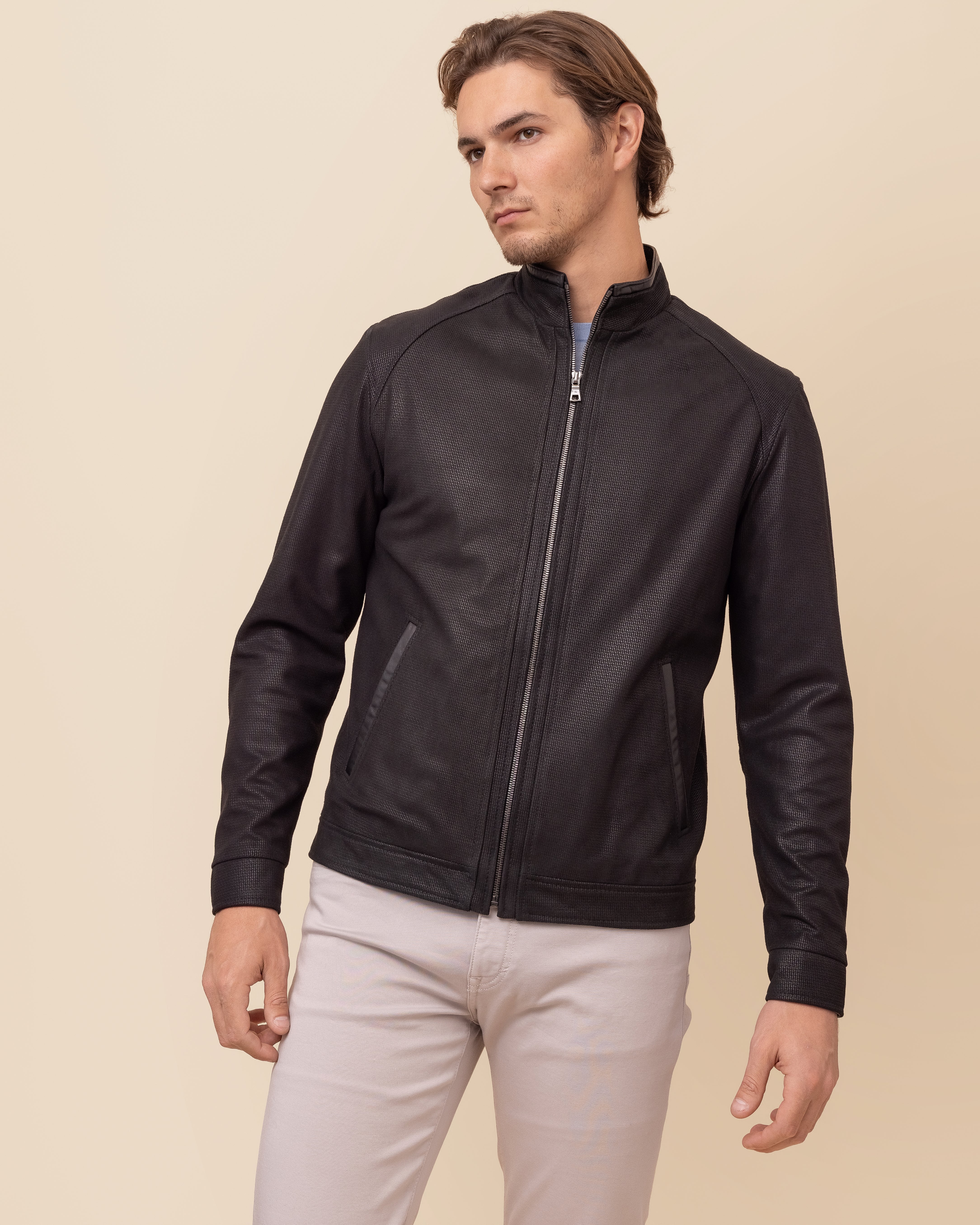 Obsidian Noir Lamb Leather Jacket | HYDE USA
