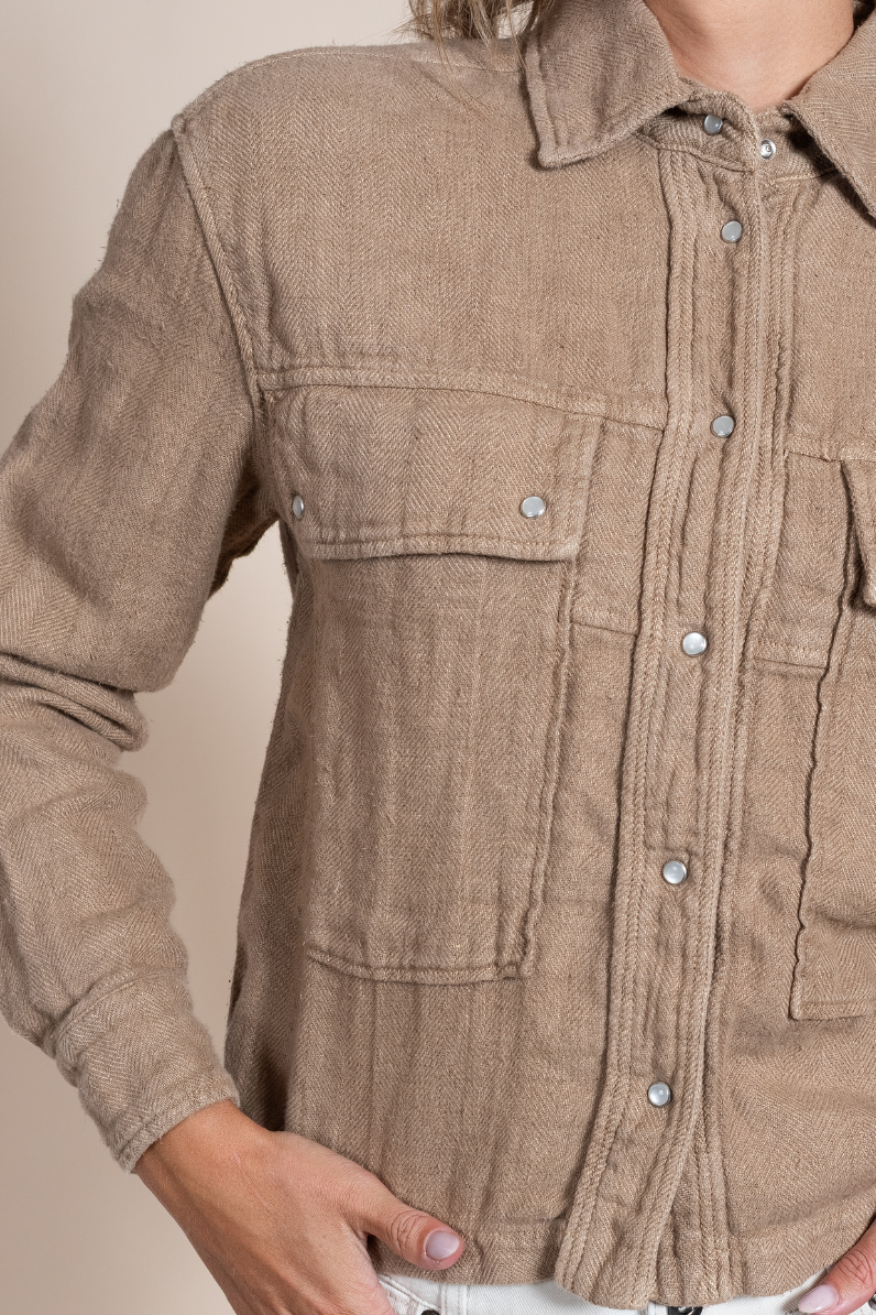 Women's Avison 100% Linen Luxury Jacket – Lightweight Italian Summer Layer