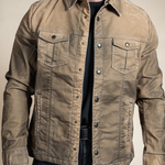 Men’s Sawyer Italian Suede Western Jacket in Navy | Hyde Luxury Apparel