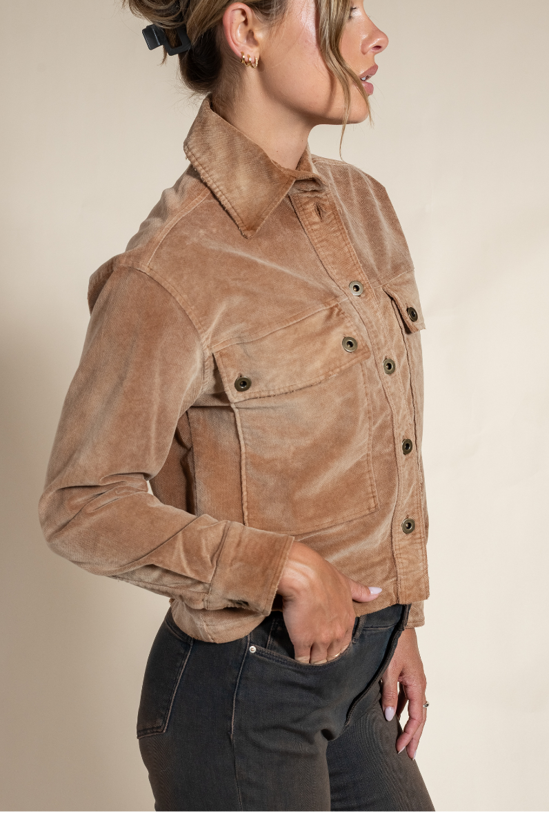 Elle Cropped Jacket - Hyde Luxury Apparel