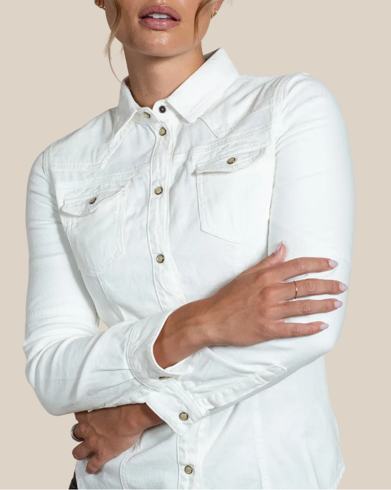Sarah Western Snap Shirt - Hyde Luxury Apparel