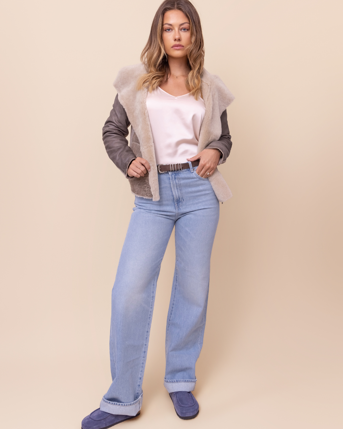 HYDE Martina Wide-Leg Denim — Light Vintage Wash | Women's Luxury Italian Cotton Denim