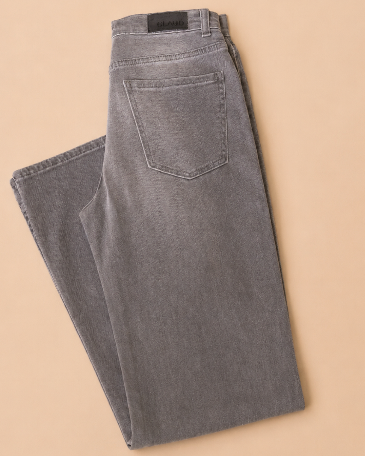 CLAUD Martina Wide-Leg Denim in Stone Grey