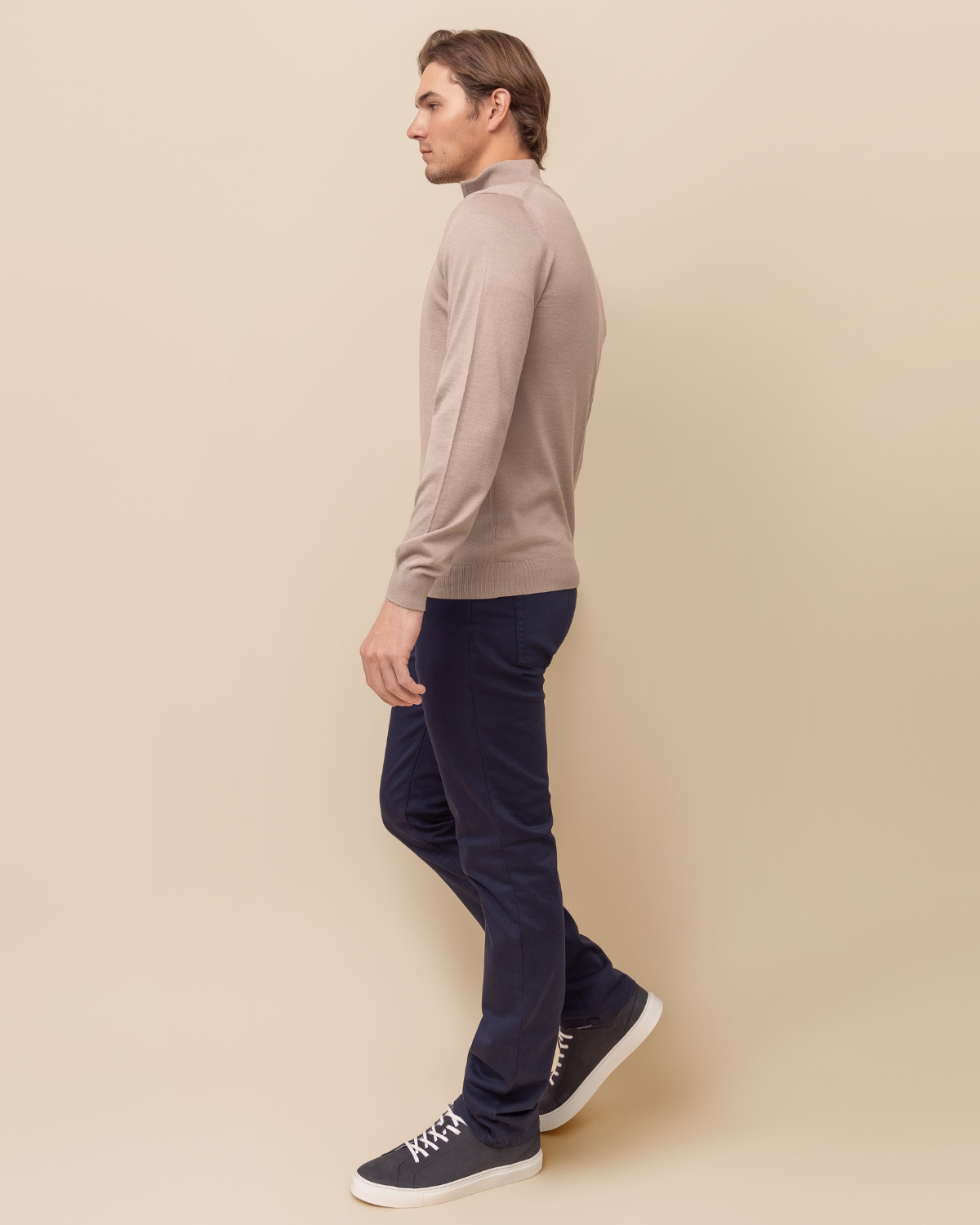 HYDE Valdoro Cashmere Silk Quarter-Zip Sweater