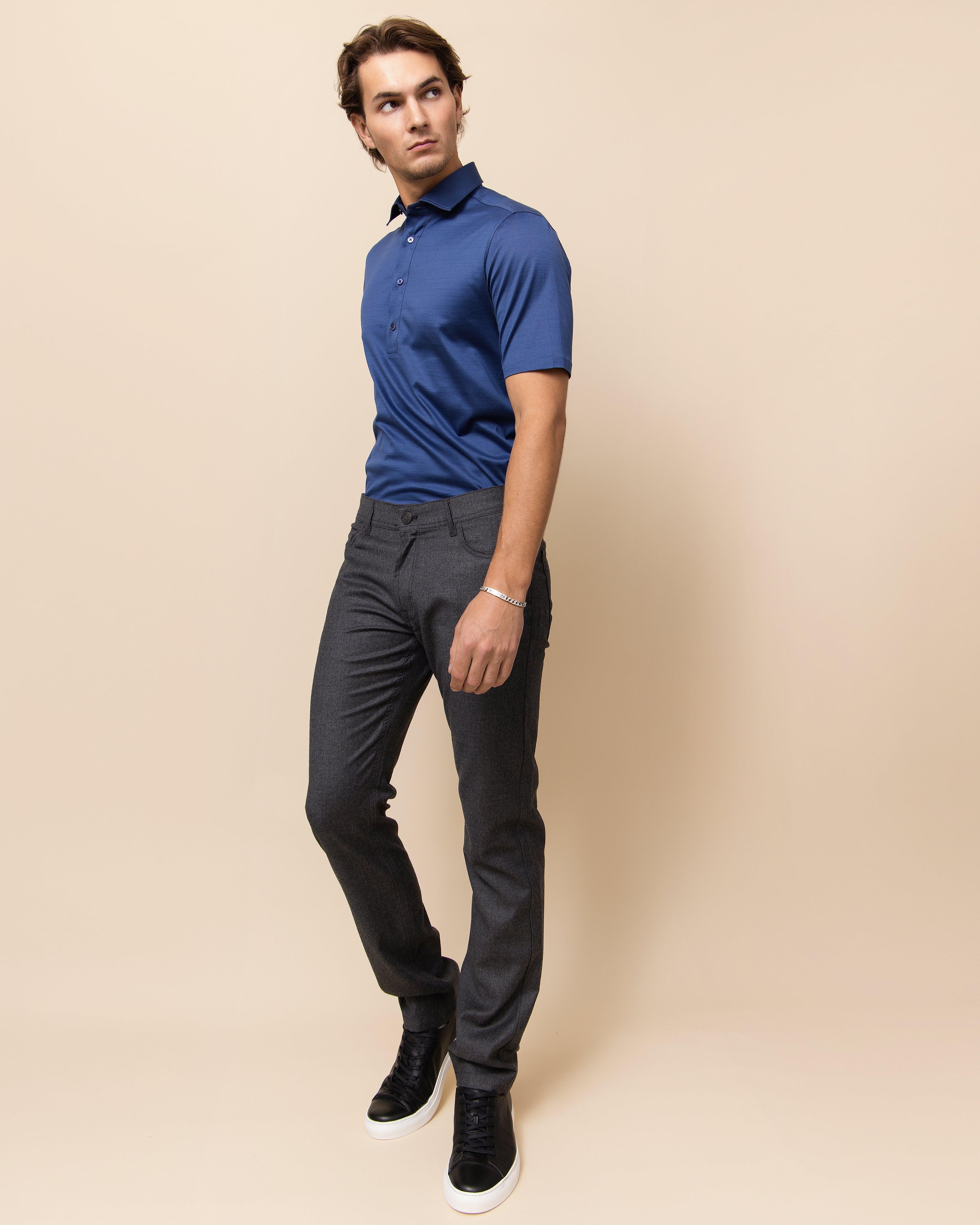 HYDE Mantova luxury wool five-pocket trouser in grey, quiet luxury tailored menswear staple