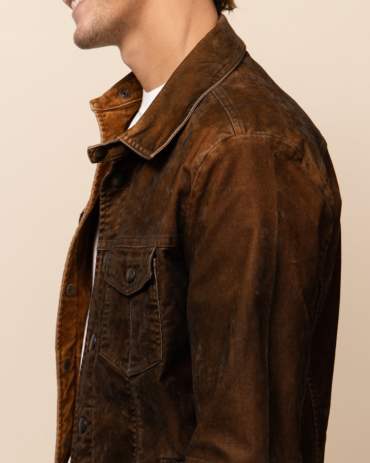 HYDE Sawyer Jacket — Ruggine | Men's Luxury Italian Cotton Trucker Jacket