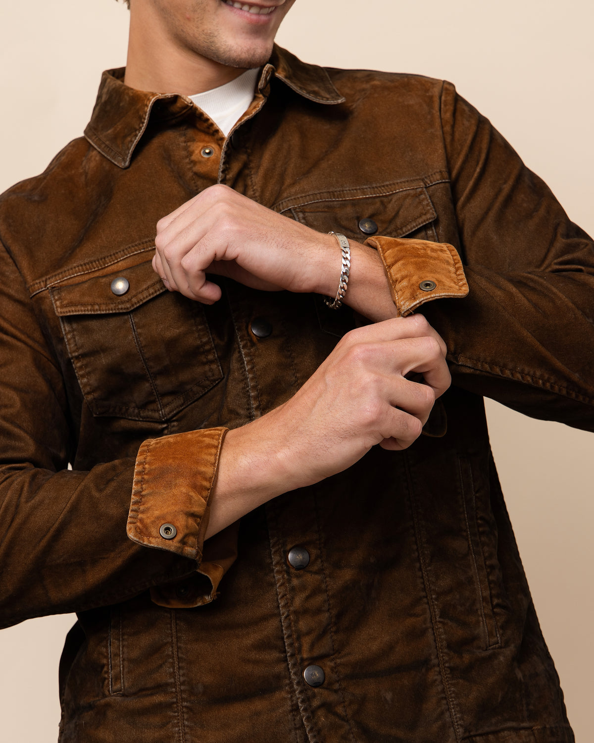 HYDE Sawyer Jacket — Ruggine | Men's Luxury Italian Cotton Trucker Jacket