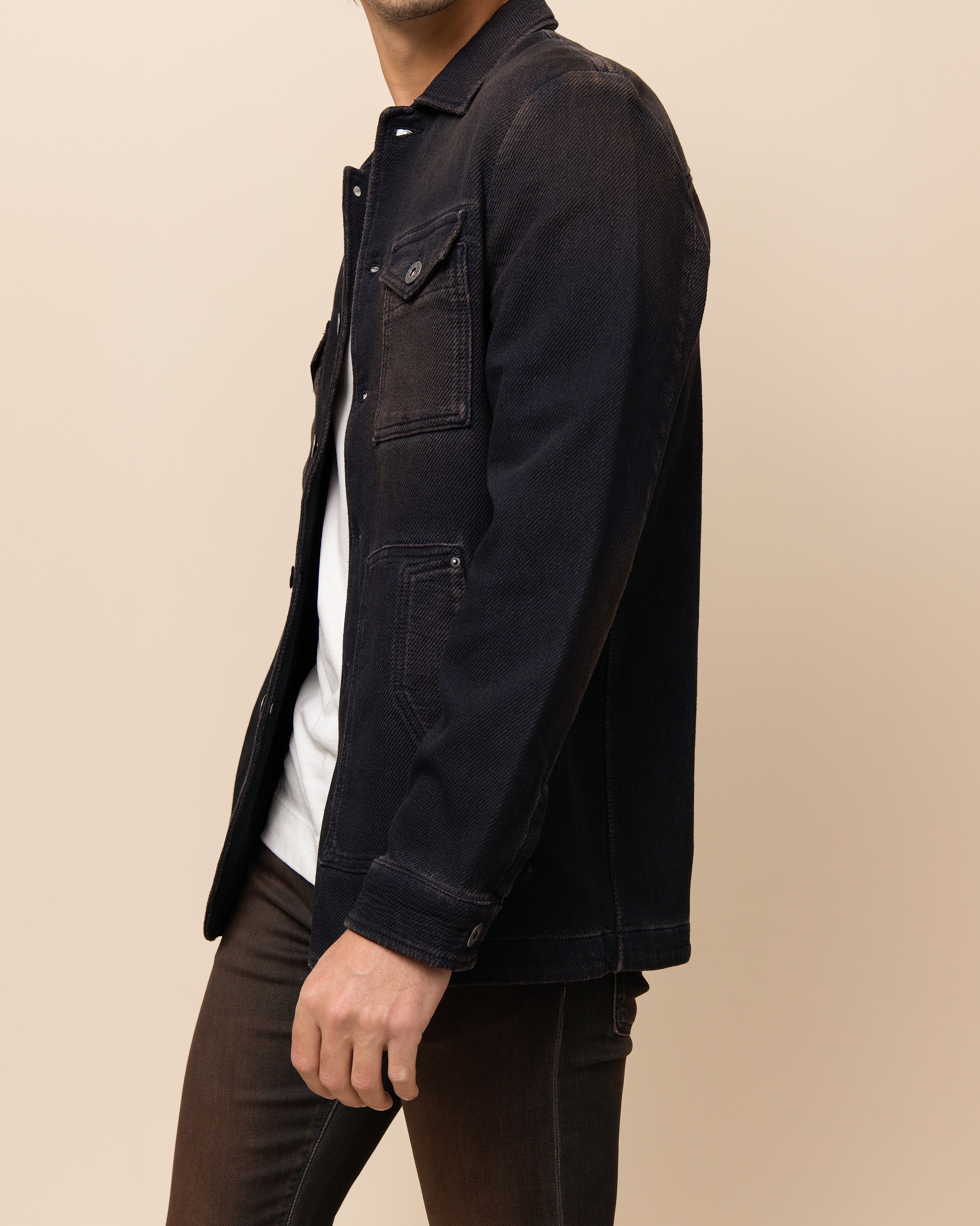 HYDE Tennessee Chore Jacket — Desert Overwash | Men's Luxury Italian Cotton-Blend Western Jacket