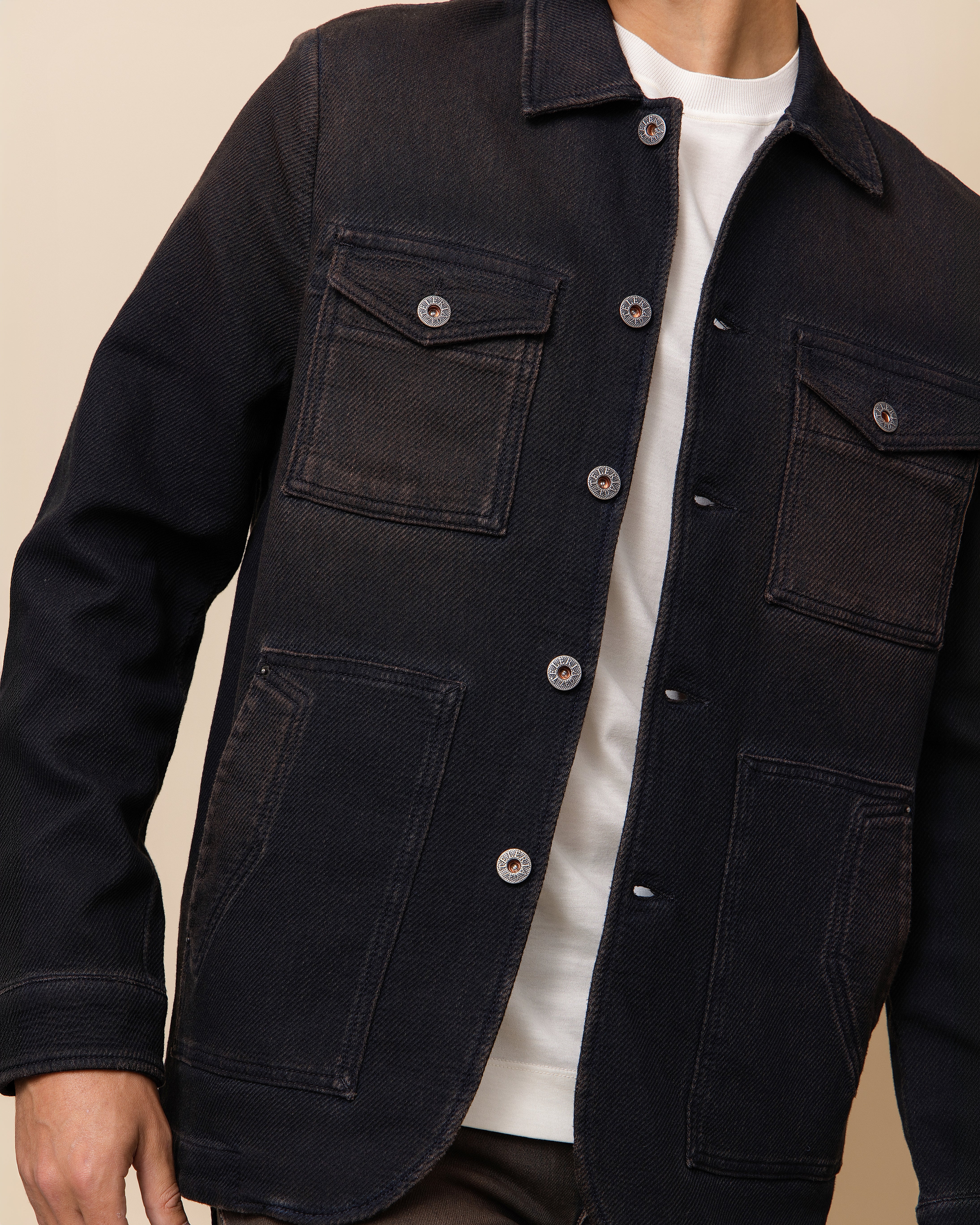 HYDE Tennessee Chore Jacket — Desert Overwash | Men's Luxury Italian Cotton-Blend Western Jacket