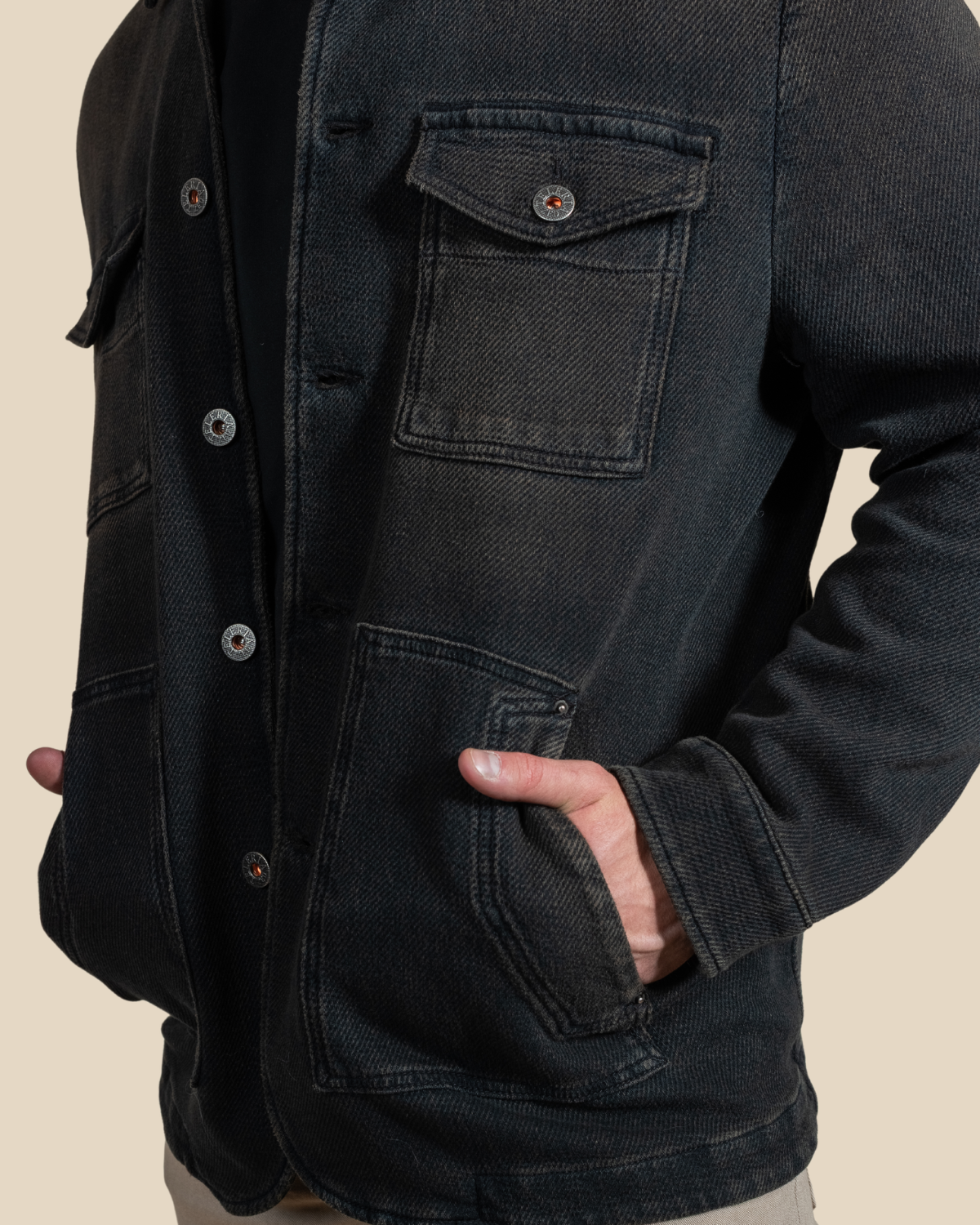 HYDE Tennessee Chore Jacket — Desert Overwash | Men's Luxury Italian Cotton-Blend Western Jacket